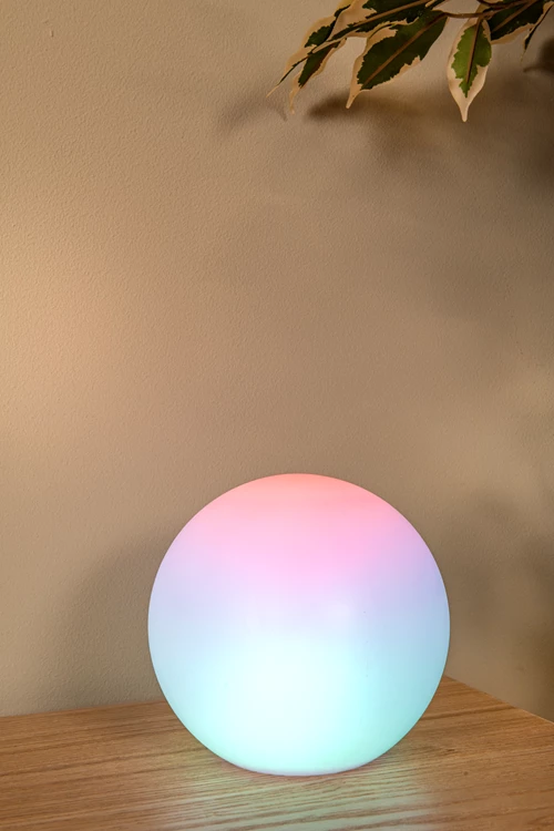 Lucide PINO - wiederaufladbare Tischlampe Innen/Außen - Akku/Batterie - LED Dim. - CCT - 1x1,5W 2700K/6500K - IP65 - Rgb - Weiß | Essential - Atmosphäre 2